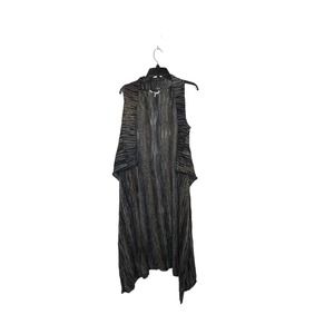 BKE Long Open Cardigan Sweater‎ Size Small Multi Color Striped Womens Sleeveless